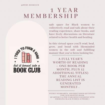Booksterhood Membership (BWRT Sisterhood)